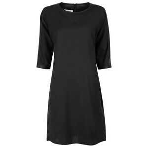 MM6 Maison Margiela shift dress black slit quarter sleeve pockets sz 36-xs 0/2